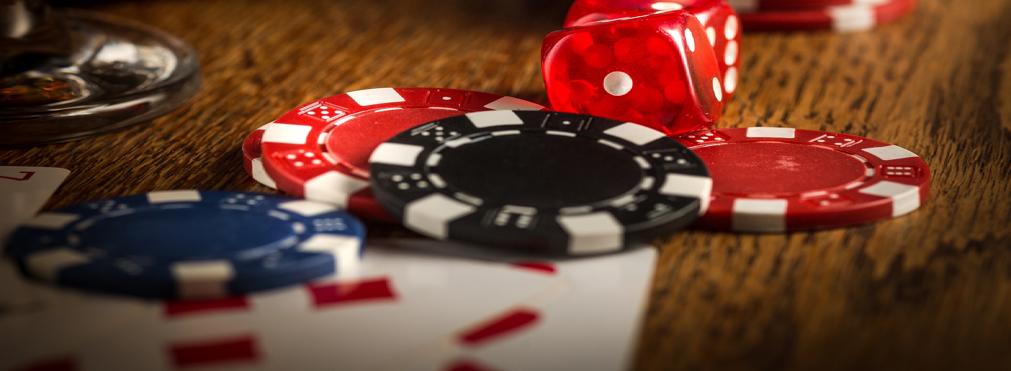 Cigar, chips for gamblings, drink and playing cards